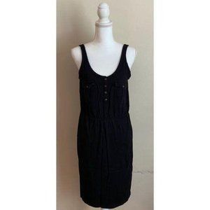 Black Scoop Neck Sleeveless Dress Nursing Friendly